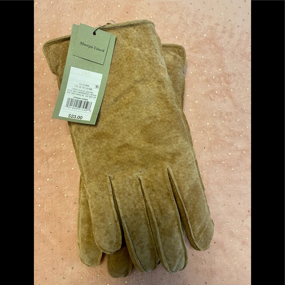 NWT Goodfellow & Co pig leather men’s gloves